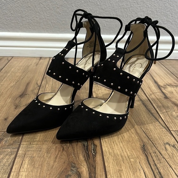 Jessica Simpson Shoes - Jessica Simpson Wevire Pump  black supreme microsuede heels  Size: 9M